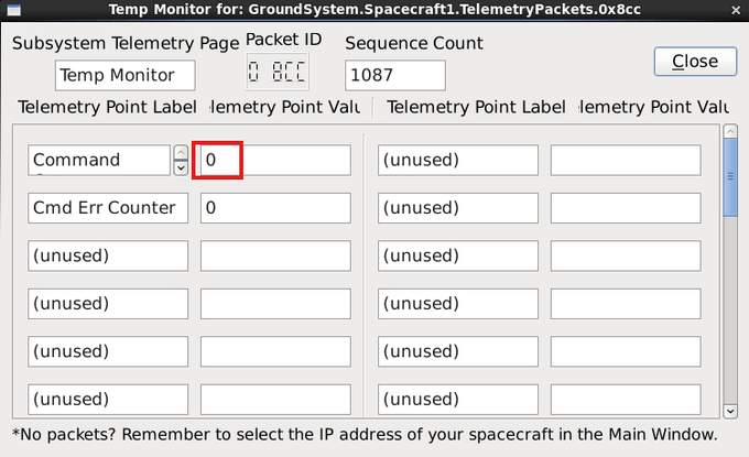 Temp Monitor telemetry page