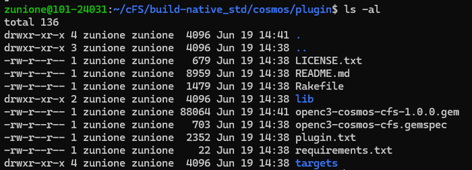 la -al ~/cFS/build-native_std/cosmos/plugin