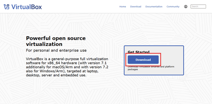 Oracle VirtualBox download