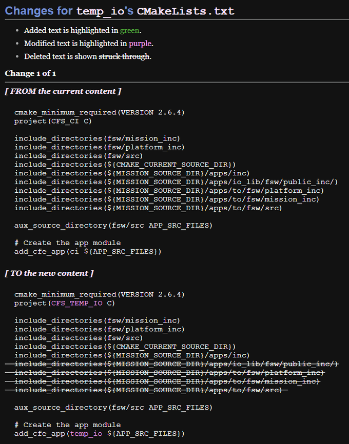 Changes for temp_io's CMakeLists.txt