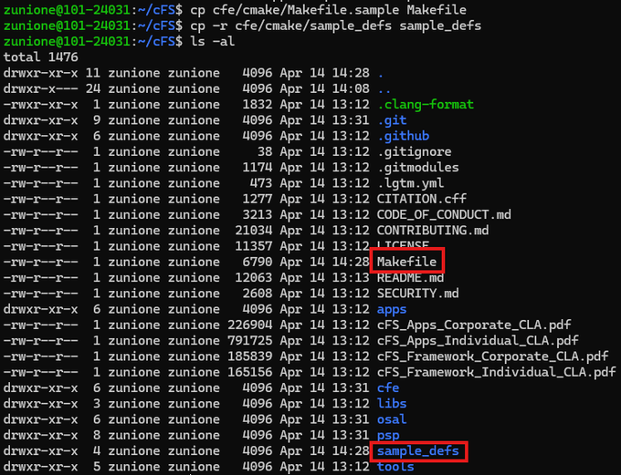 Copy Makefile and sample_defs