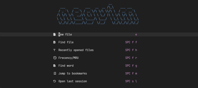 Dashboard-nvim 대시보드 화면