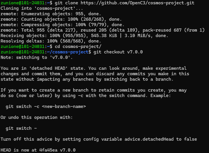 git clone & checkout